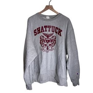 VINTAGE CHAMPION reverse weave Shattuck St Mary’s crewneck coat of arms 2X